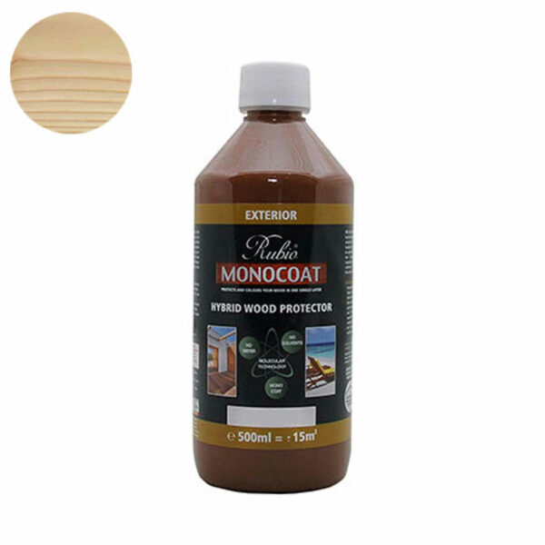 Rubio Monocoat Hybrid Wood Protector Natural (NIET TRANSPARANT) BEHOUD DE KLEUR ZOVEEL ALS MOGELIJK VAN LICHTE HOUT SOORTEN 100ml