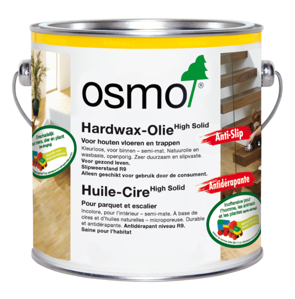 Osmo Hardwax-Olie Anti-Slip 2,5L 3089, kleurloos zijdemat R11