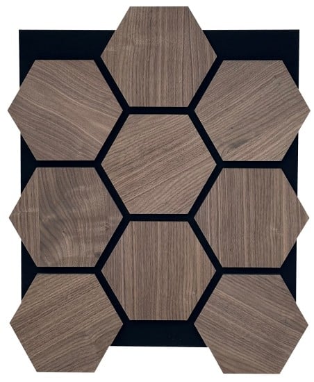 Your Walls Hexagon Walnut